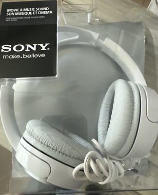 SONY Stereo Headphones MDR-XD150 Head Phones- White.Clear Sound.