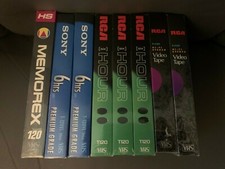 Lot of 8 VHS Video Cassette T-120 6hrs VHS Tapea New Sealed Sony Memorex RCA
