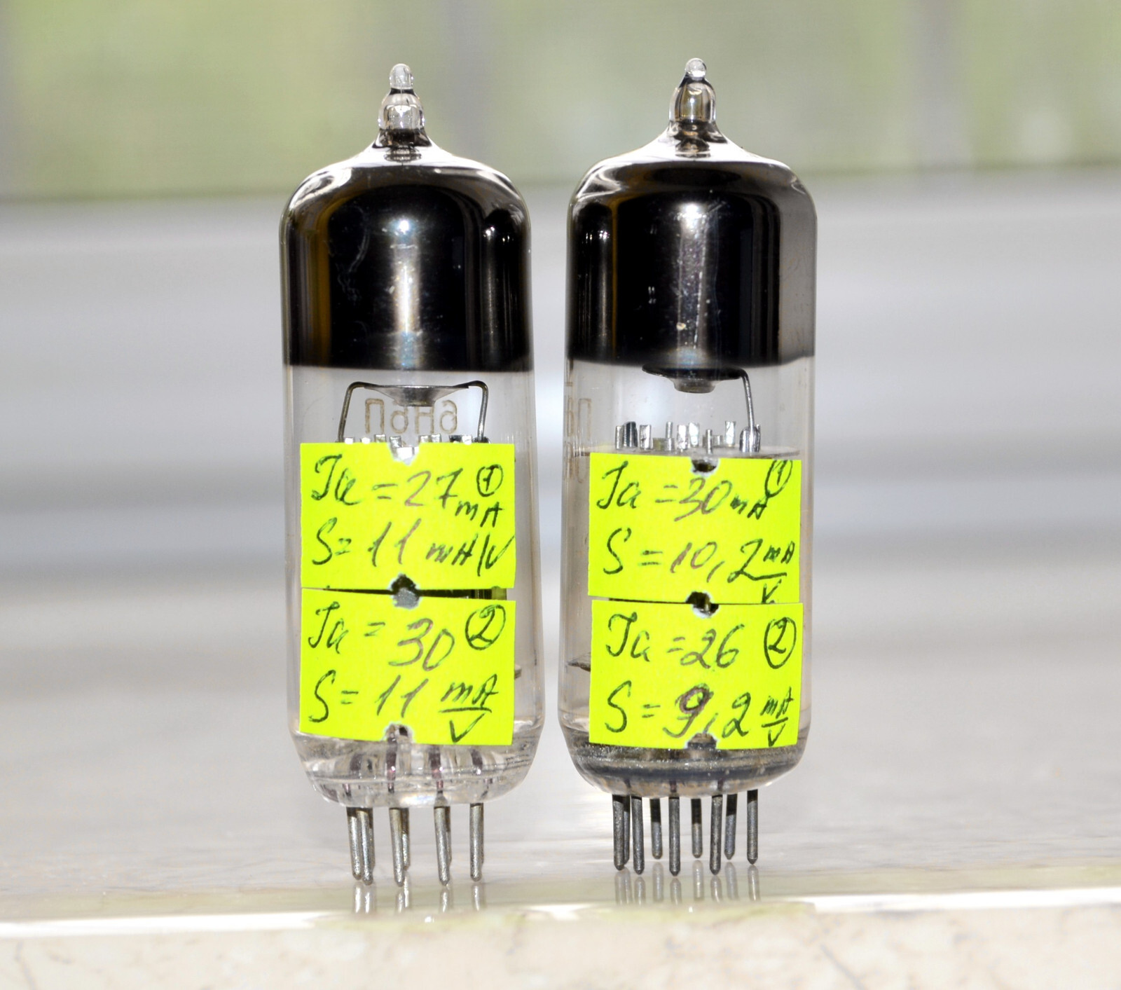2x 6N6P = ECC99, E182CC Double Triode Tube MATCHED PAIR Russian Soviet ...