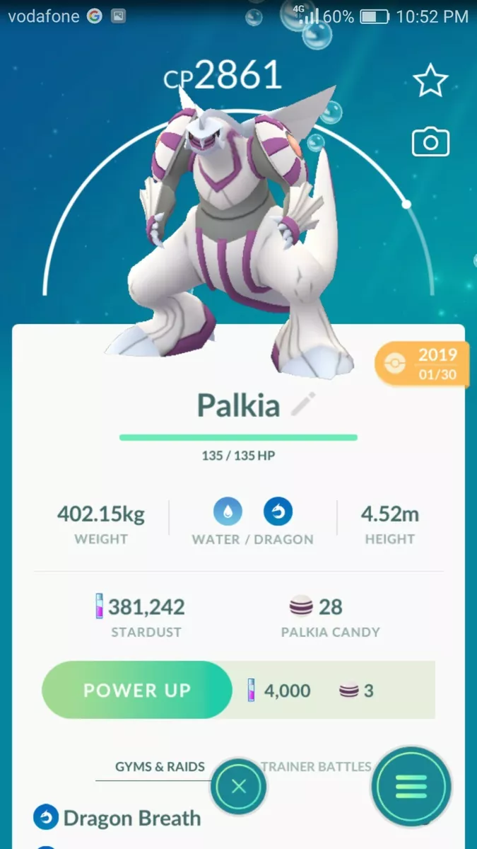 Palkia, Pokémon