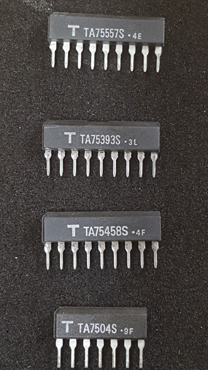 Toshiba TA7504S, TA75458S, TA75393S, TA75557S all obtained from