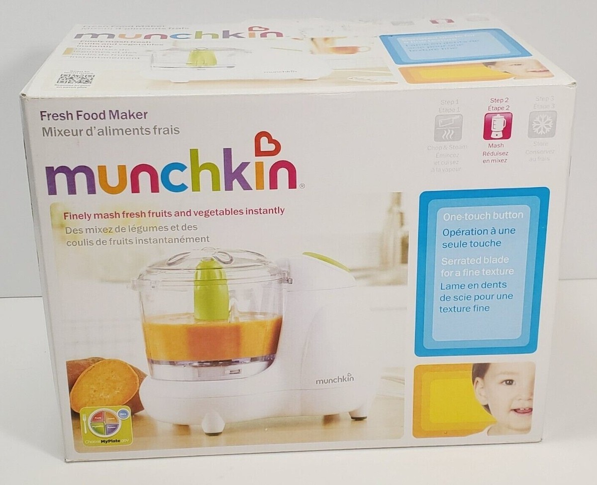 NEW Munchkin Fresh Food Maker for Babies Finely Mashes Fresh Fruits  Vegetables