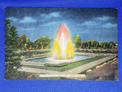 Vintage Postcard: Electric Fountain, Olcott Park, Virginia, Minn MN)