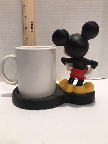 Disney Mickey Mouse Figural Coaster Coffee Mug Cup Holder Desk Office 6” Resin - Picture 7 of 11