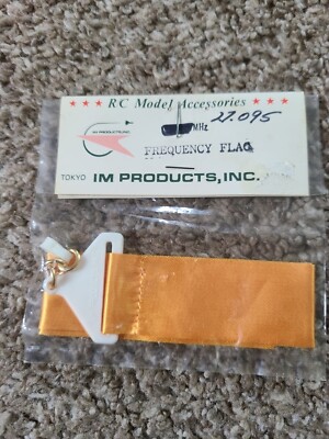 Frequency flag - 27.095 Mhz.. AM orange - with transmitter clip