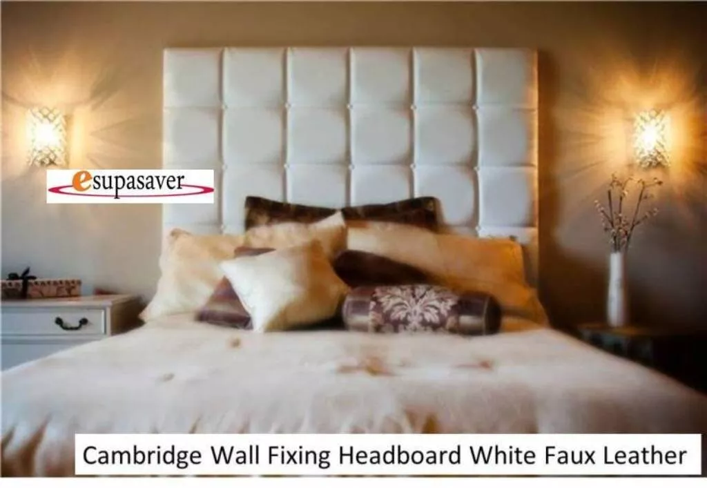 Cambridge King Size Hi Wall Panel Headboard Faux Leather