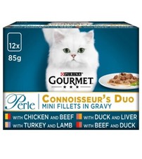 Image of Purina Gourmet Perle Adult Wet Cat Food Pouches Connoisseur's Duo 12x85g, 24x85g