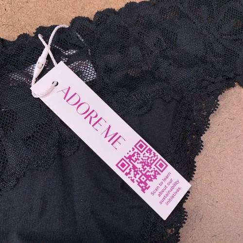 Adore Me Womens Size XL Black Lace Thong Panty NWT - Picture 7 of 7