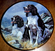 Danbury Mint Dog Springer Spaniel Plate ~ A Welcome Break ~ John Trickett ~ Mint