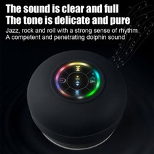 Portable LED Waterproof Suction Wireless Bluetooth Speaker for Shower Bathroom
