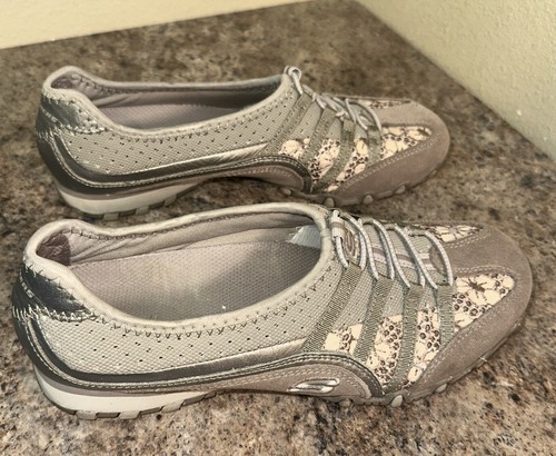 SCARPE COMODE SKECHERS SLIP ON PIZZO TAUPE TAGLIA 7 donna belle! - Foto 4 di 11