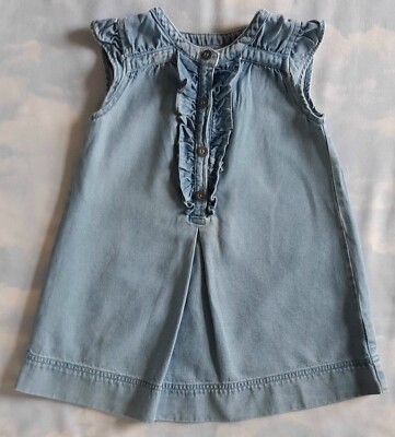 john lewis denim dress JOHN LEWIS Button Front Denim Midi Dress