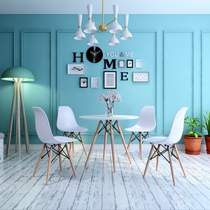 Dining Table Chair Set Wood Legs Retro Desjgn Dining Room Kitchen