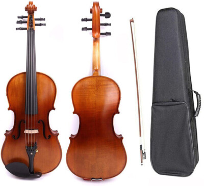 5 string viola 16.5 inch Maple Spruce ebony Viola part Big Viola with Case & Bow