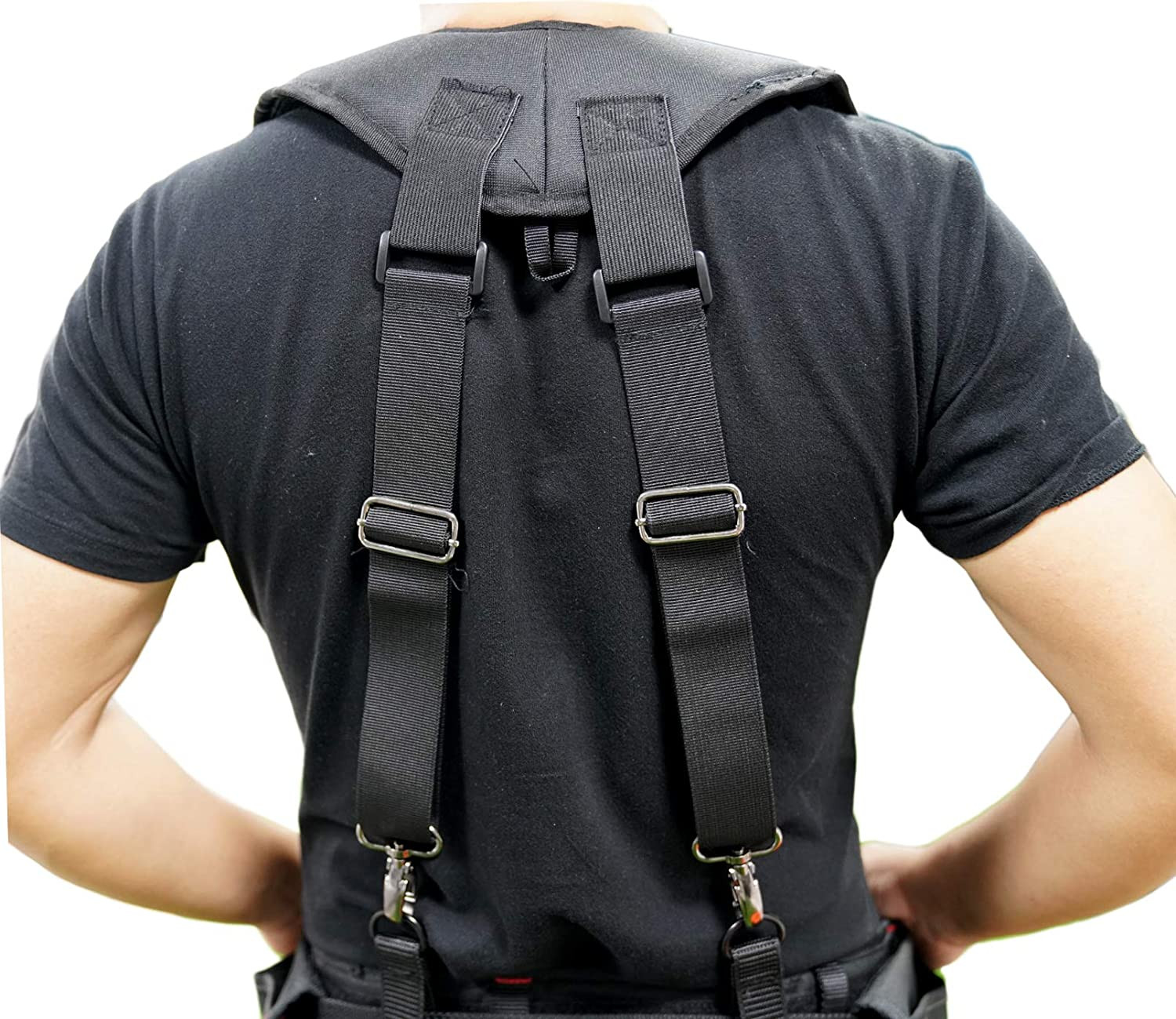 Construction Work Belt Padded Suspender Tool Belt Suspenders for Electrican Heav
