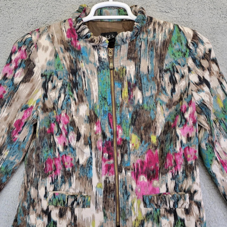 Blazer de Pana Y2K Para Mujer PM Boho Chic Floral Romántico Capricho Hada Grunge Foto 3 de 4