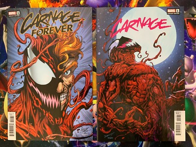Carnage and Carnage Forever # 1, 1 Bagley Variant Cover  Marvel Comics 2022 2pcs
