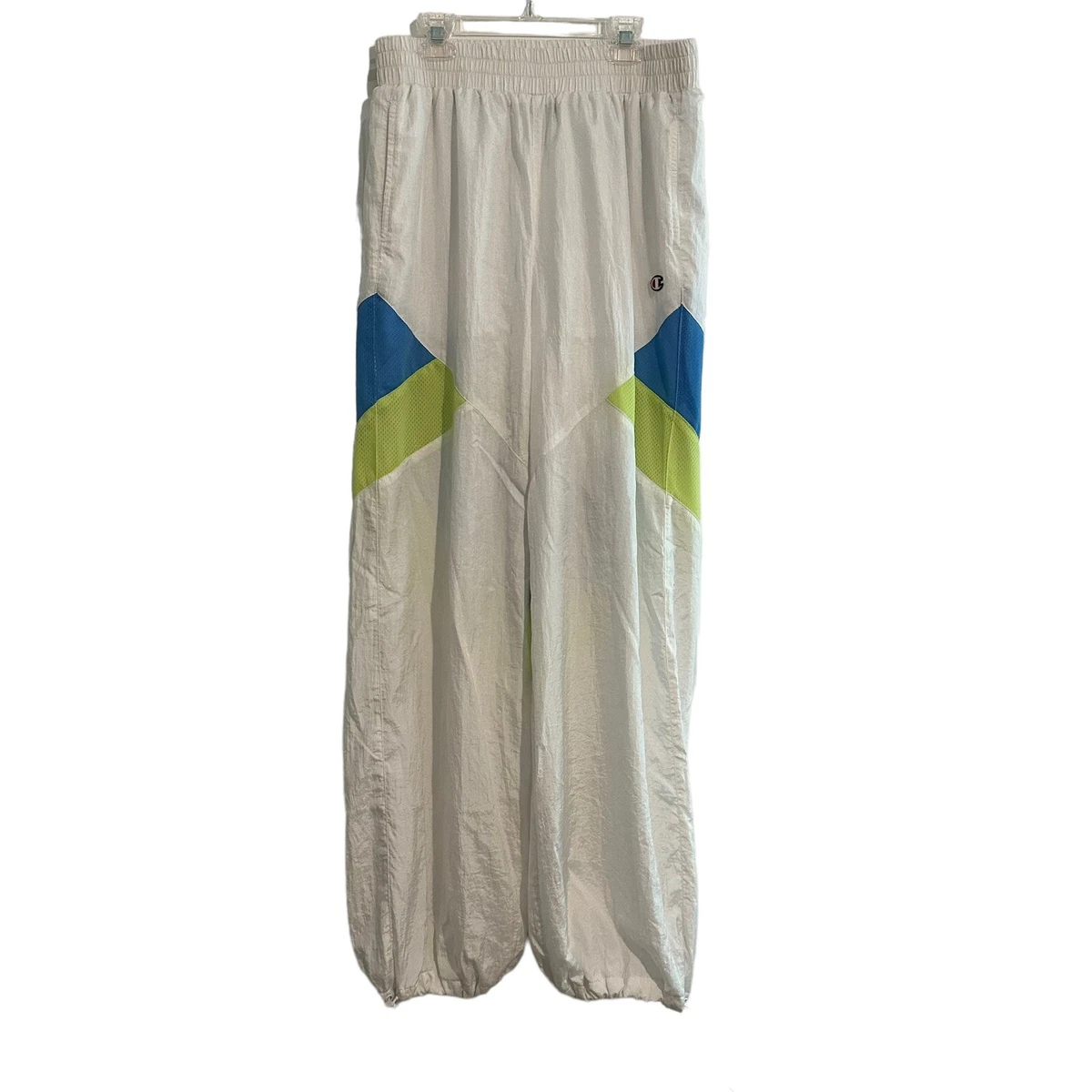 Champion Retro Cinched Ankle Windbreaker Parachute Pants Sz M Y2K Wide Leg