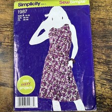 Simplicity Womens Dress Vintage Uncut Pattern Sz. 10-18  #1987