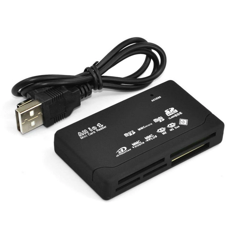 All in One 1 Memory Card Reader USB Adapter SD SDHC Mini Micro M2 MMC XD CF MS - Image 3 of 4