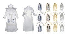 New Born Boy Baby Christening Baptism Formal Gown with Mary Stole 0-30 Months