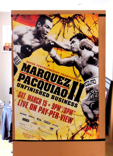 MANNY PACQUIAO vs. JUAN MANUEL MARQUEZ (2) Original HBO Boxen Poster AUKT - Bild 2 von 20