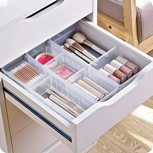 4 Pcs Desk Drawer Organizer Plastic Makeup Drawer Dividers Cosmetic Organizer Ebay