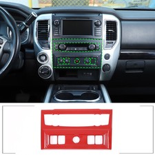 ABS Red Air Conditioning Mode Button Trim Frame For Nissan Titan 2016-2024
