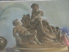 1927 Still Life Children Cherubs French Pastel Mystery Artist — photo 10