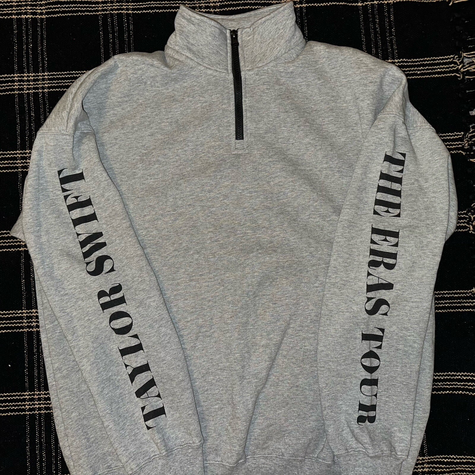 NEW Taylor Swift The Eras Tour Grey Quarter Zip; Size S image 3