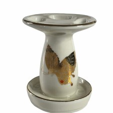 Takahashi Vintage Toothbrush Holder With Gold Butterflies Hand Decorated