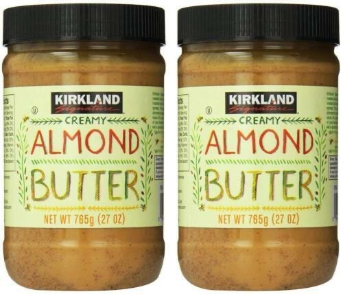 2 Jars Kirkland Signature Creamy Almond Butter, 27 oz Each