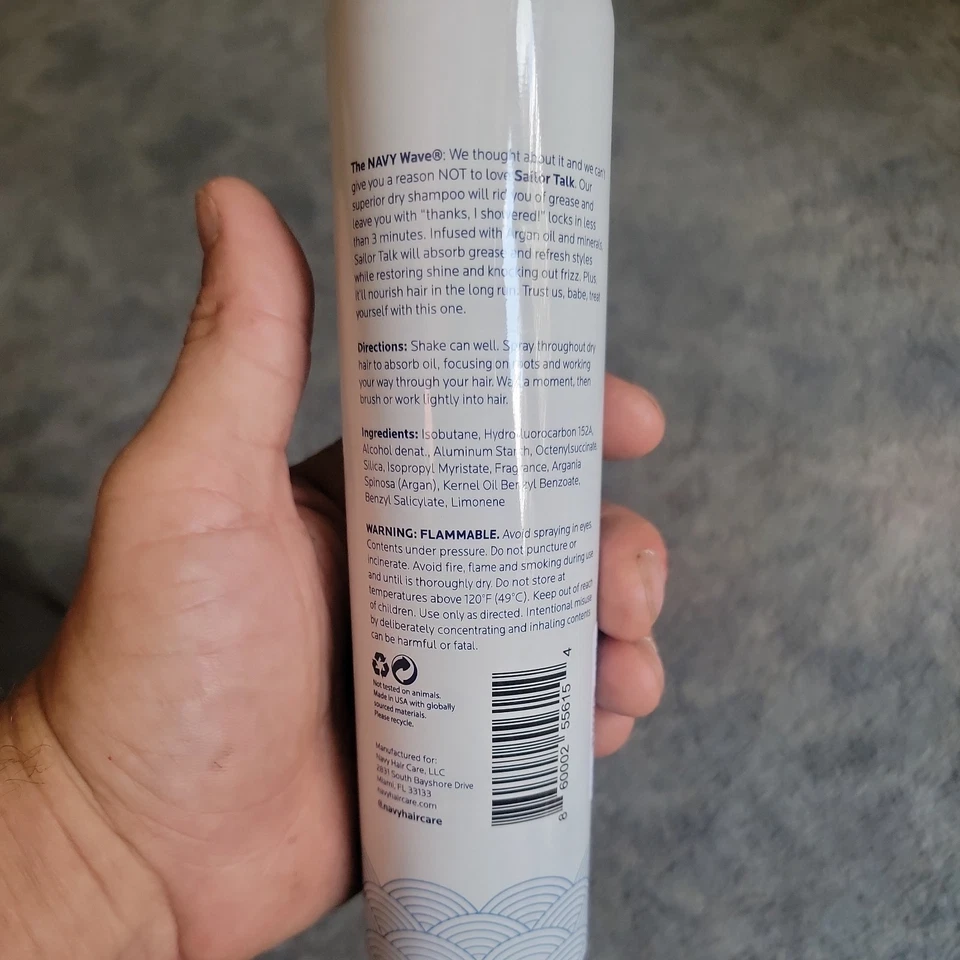 NAVY Sailor Talk Argan Oil & Mineral Superior Dry Shampoo 7 Oz  JUMBO SIZE NEW - Image 2 of 2