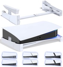 PS5 Horizontal Stand White - Stable Base with Support Rods