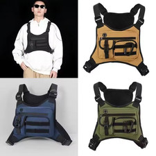 Sport Running Combat Chest Rig Bag Front Pouch Recon Kit Pack Protective Vest