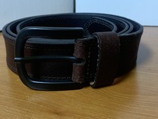 Dickies Brown Leather Men  s Belt Black Buckle Size 52  