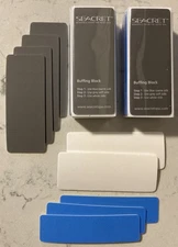 SEACRET 3-Way Nail Buffing Block  2 Pack for Shiny Nail w/Refills