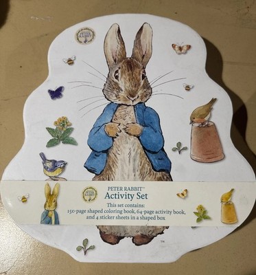 NIB Peter Rabbit Activity Book Set In Box Stickers Coloring Pages Beatrix Potter