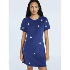 Free Assembly Women’s and Women S Plus Embroidered Mini Dress with Puff Sleeves