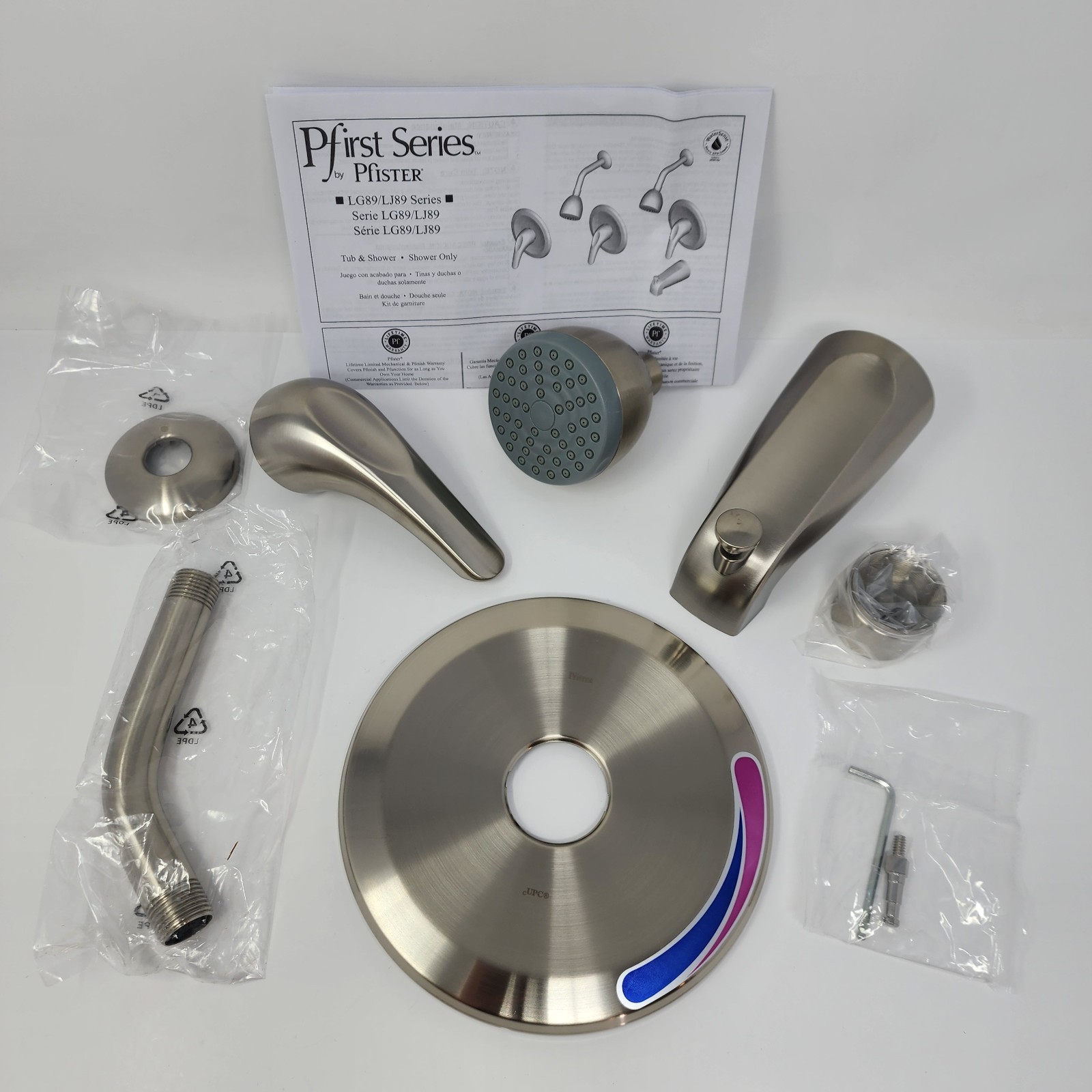 Pfister Pfirst 1-Handle 1-Spray Tub & Shower Trim LJ89-030K 