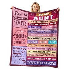 Aunt Gifts - Gifts for Aunt from Niece Nephew - Best Aunts 50"x60" To My Aunt