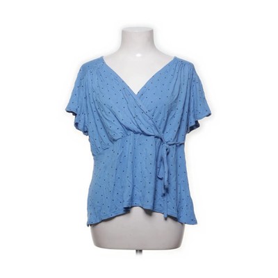 Sincerely Loved, Wickeltop, Größe: XL, Blau/Schwarz, Lyocell, Gepunktet #jpl
