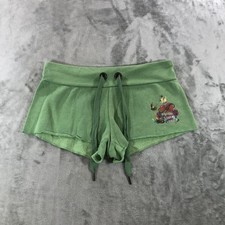 Vintage No Boundaries Sweat Shorts Juniors Large 11/13 Green True Love Waits Y2K