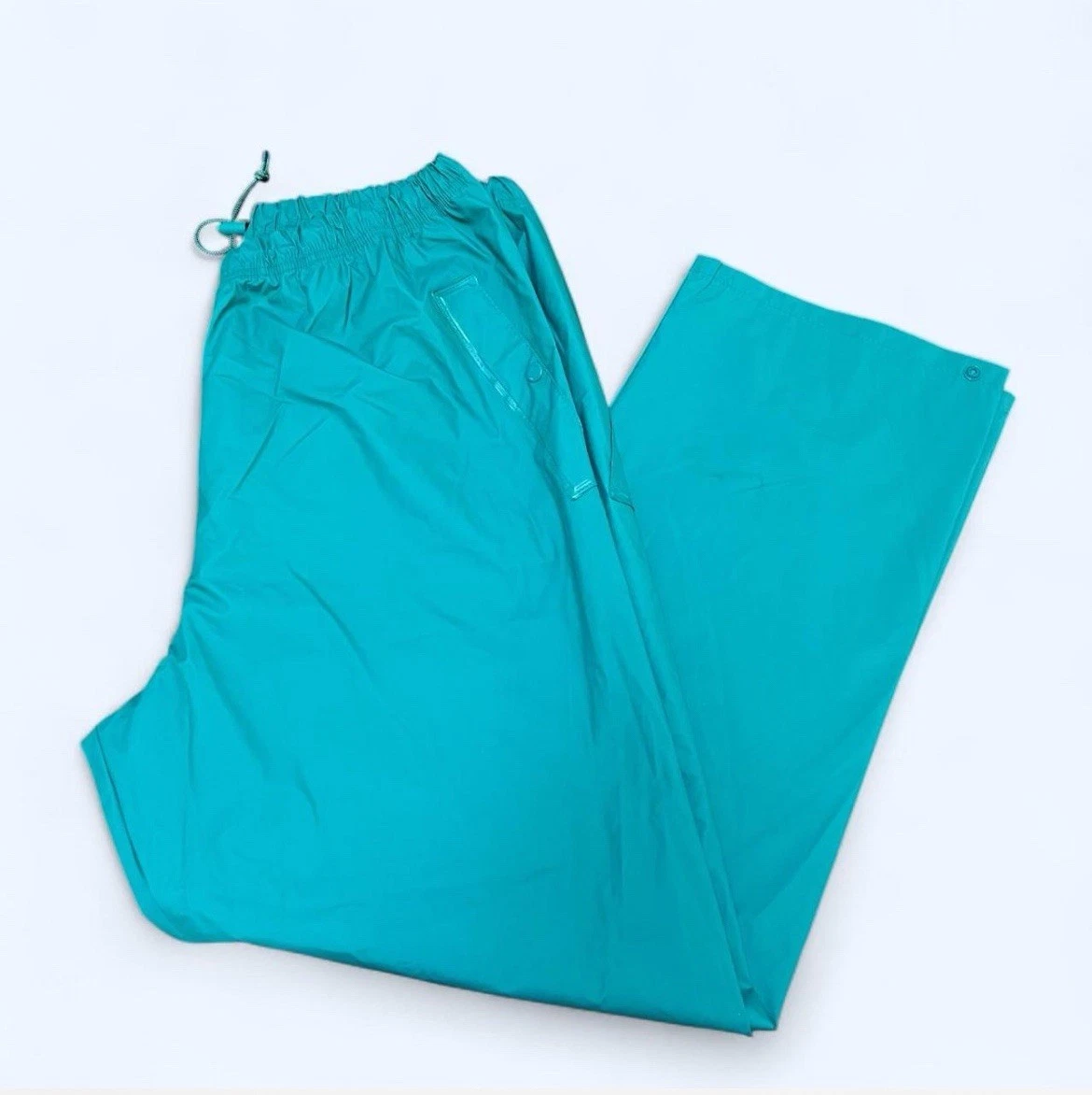 Rare Vintage Lands’ End Unisex XL Rain/Wind Pants Nylon PVC Backing Waterproof