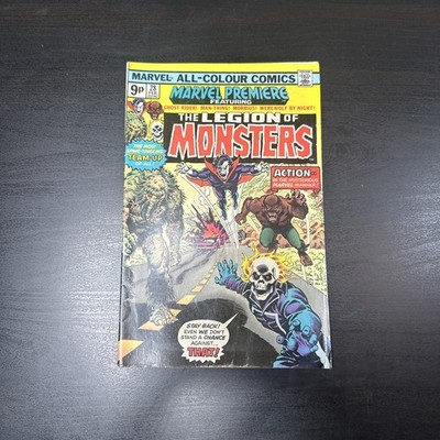 MARVEL PREMIERE #28 The Legion Of Monsters 1975 (UK Pence Variant)