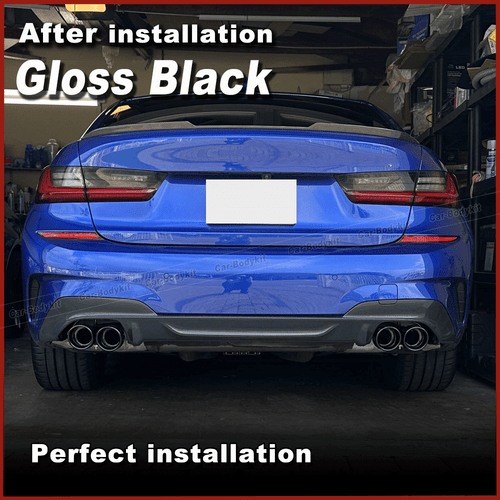 Passt für BMW G20 G28 Glanz Schwarz Auspuffblende Endrohr Tailpipe Auspuffrohre - Bild 2 von 11