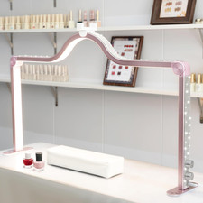 Half Moon Light for Nail Desk Lamp Nail Tech Lamp for Desk 34Inch Foldable LED N