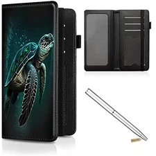 CheckBook Cover for Women Men,Personal Checkbook and Cute Green Sea Turtles