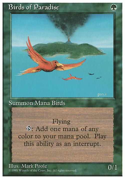 MTG English Birds of Paradise NM Normal 4th Edition