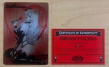 Lady Death Metallicard Black Heart by Elias Chatzoudis /199 Signed Metal Card
